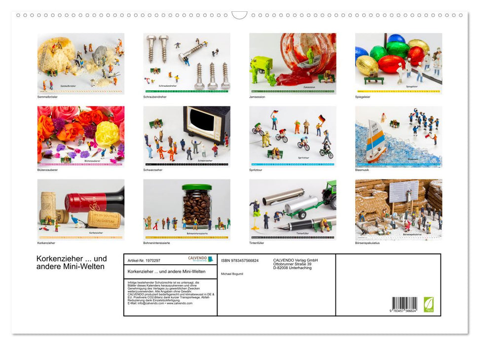 Korkenzieher ... und andere Mini-Welten (CALVENDO Wandkalender 2026)