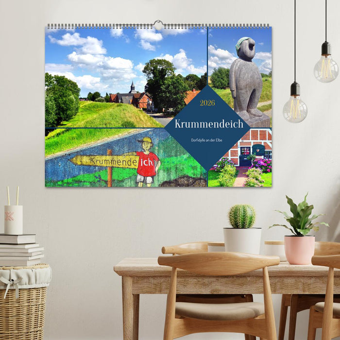 Krummendeich - Dorfidylle an der Elbe (CALVENDO Wandkalender 2026)