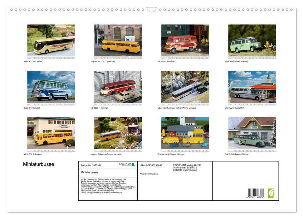 Miniaturbusse (CALVENDO Wandkalender 2026)