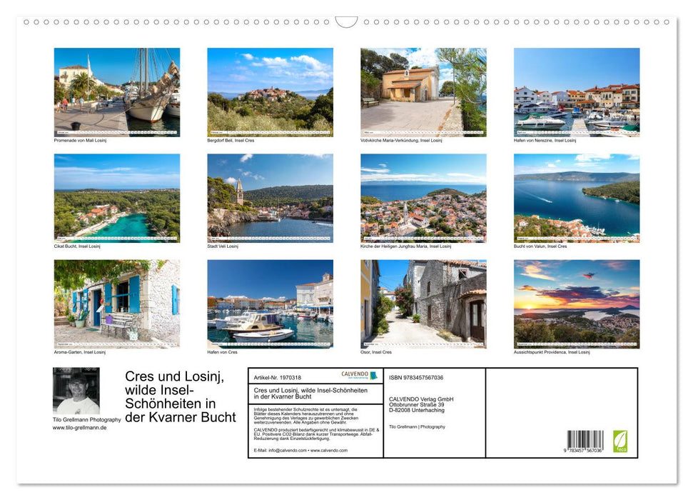Cres und Losinj, wilde Insel-Schönheiten in der Kvarner Bucht (CALVENDO Wandkalender 2026)
