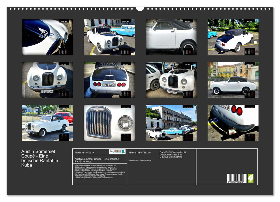 Austin Somerset Coupé - Eine britische Rarität in Kuba (CALVENDO Wandkalender 2026)
