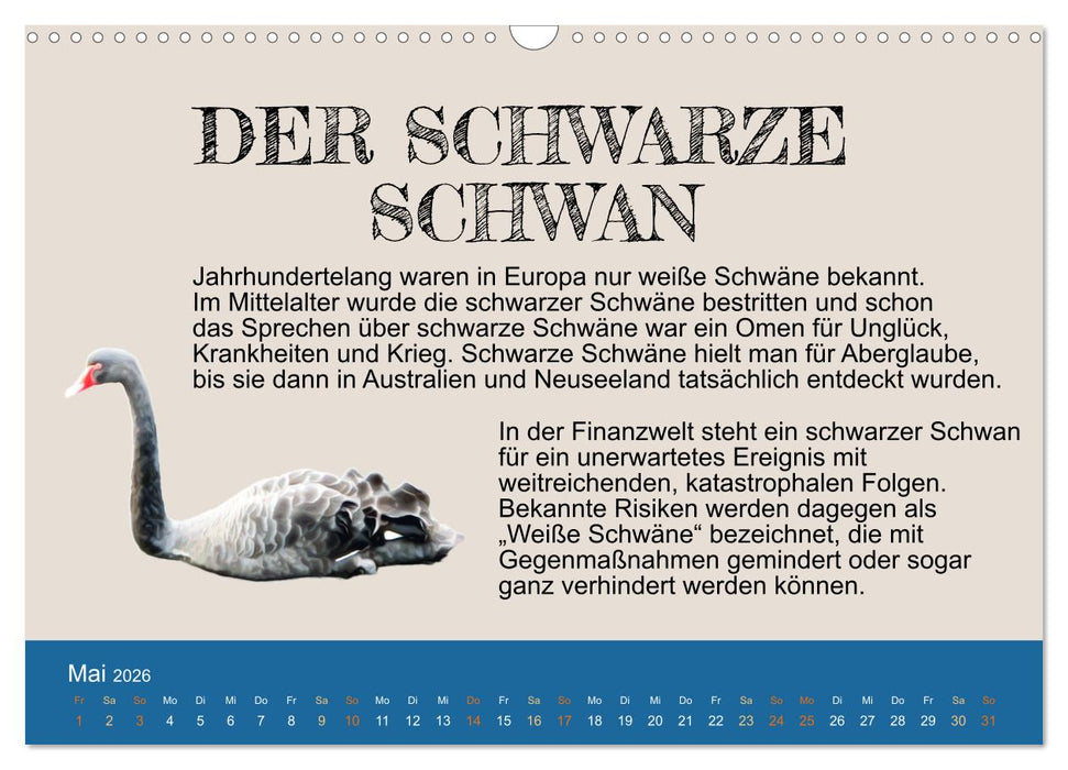 Tiere in der Finanzwelt 2026 (CALVENDO Wandkalender 2026)