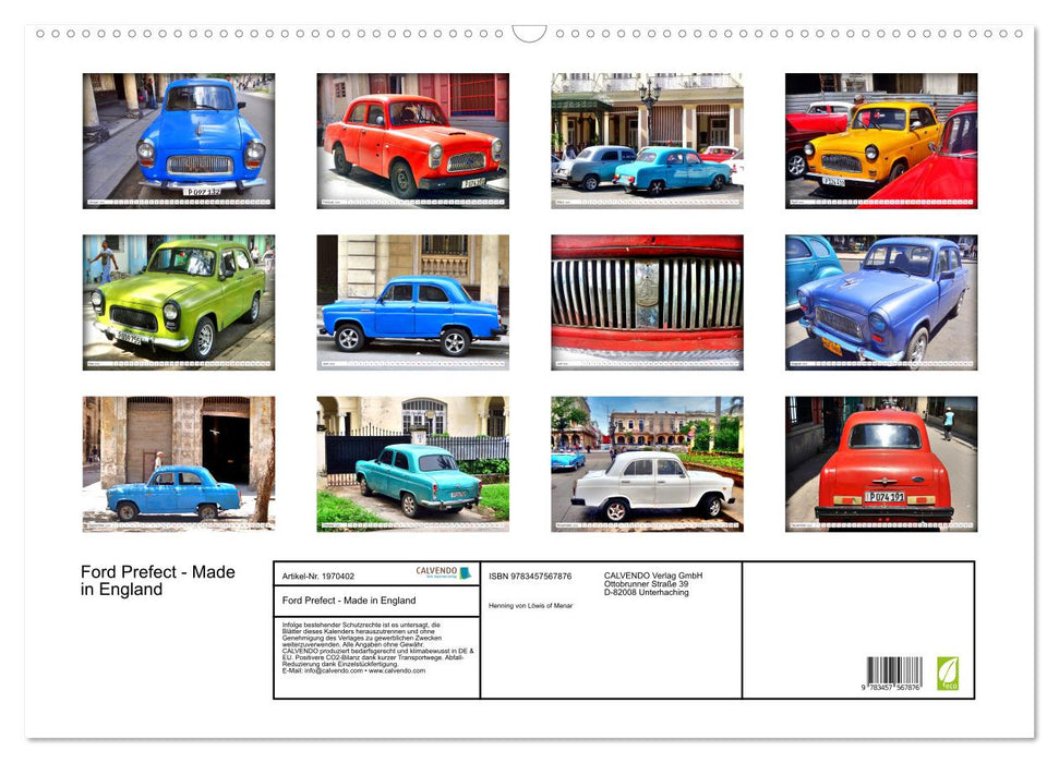 Ford Prefect - Made in England (CALVENDO Wandkalender 2026)