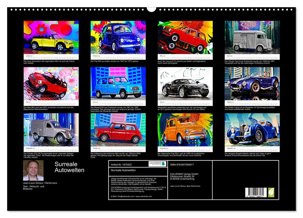 Surreale Autowelten (CALVENDO Wandkalender 2026)