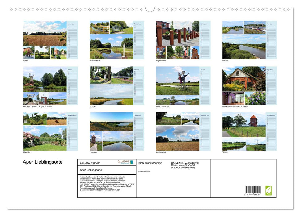 Aper Lieblingsorte (CALVENDO Wandkalender 2026)
