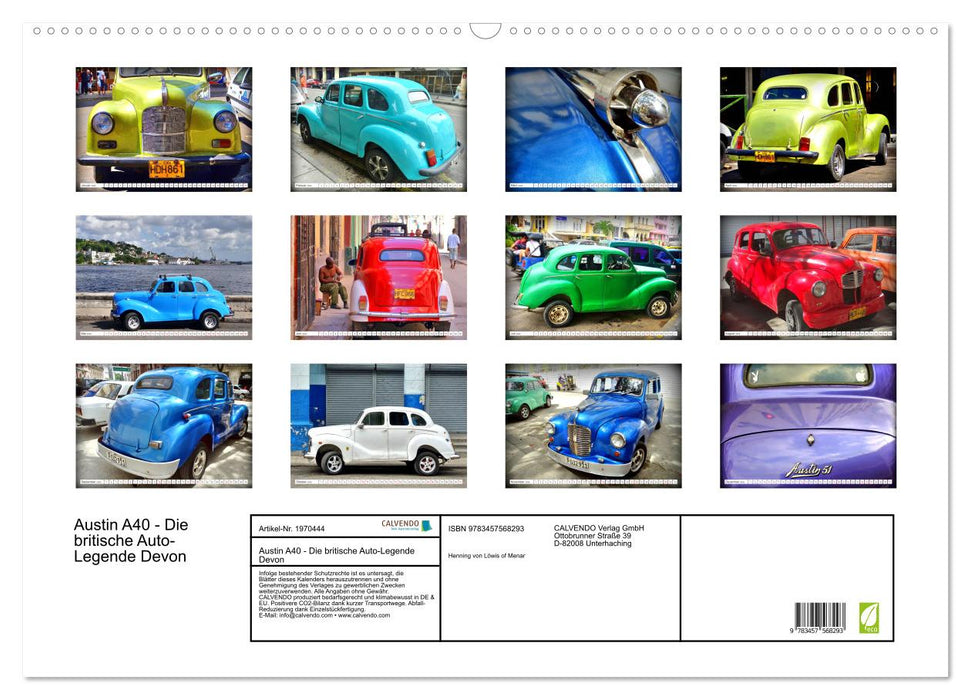Austin A40 - Die britische Auto-Legende Devon (CALVENDO Wandkalender 2026)