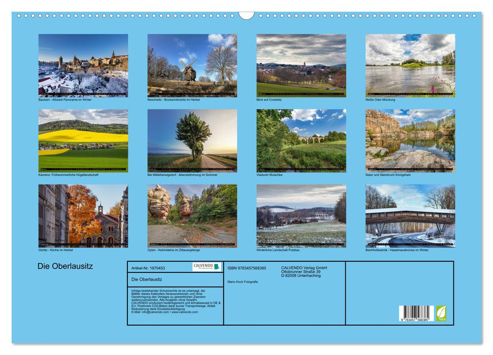 Die Oberlausitz (CALVENDO Wandkalender 2026)
