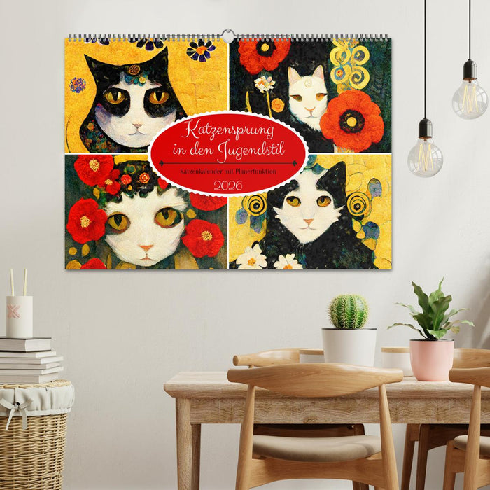 Katzensprung in den Jugendstil (CALVENDO Wandkalender 2026)