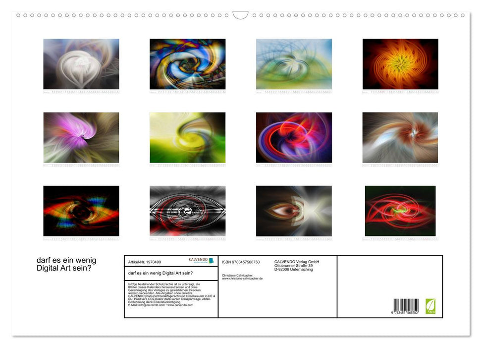darf es ein wenig Digital Art sein? (CALVENDO Wandkalender 2026)