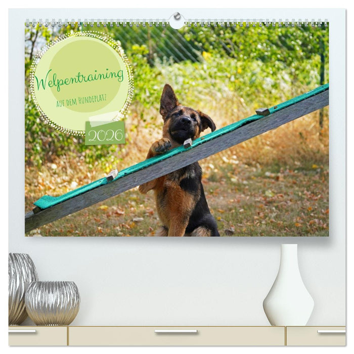 Welpentraining auf dem Hundeplatz (CALVENDO Premium Wandkalender 2026)