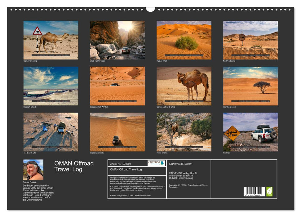 OMAN Offroad Travel Log (CALVENDO Wandkalender 2026)