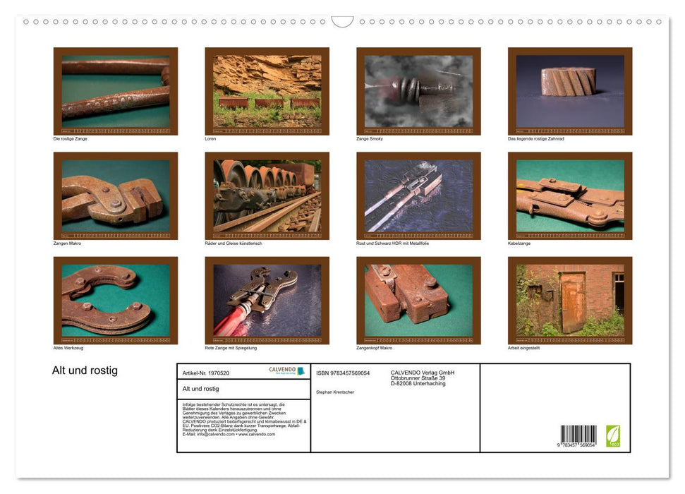 Alt und rostig (CALVENDO Wandkalender 2026)