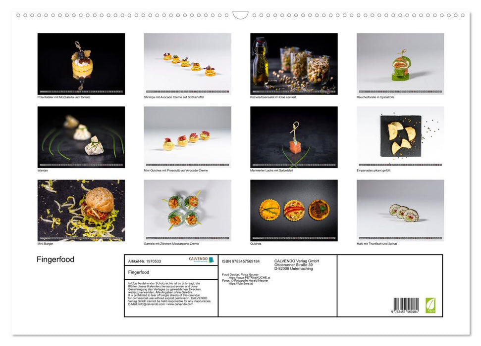 Fingerfood (CALVENDO Wandkalender 2026)