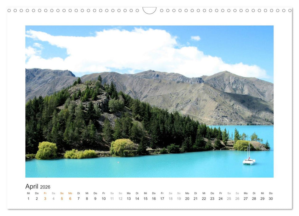 Traumziel Neuseelands Südinsel 2026 (CALVENDO Wandkalender 2026)