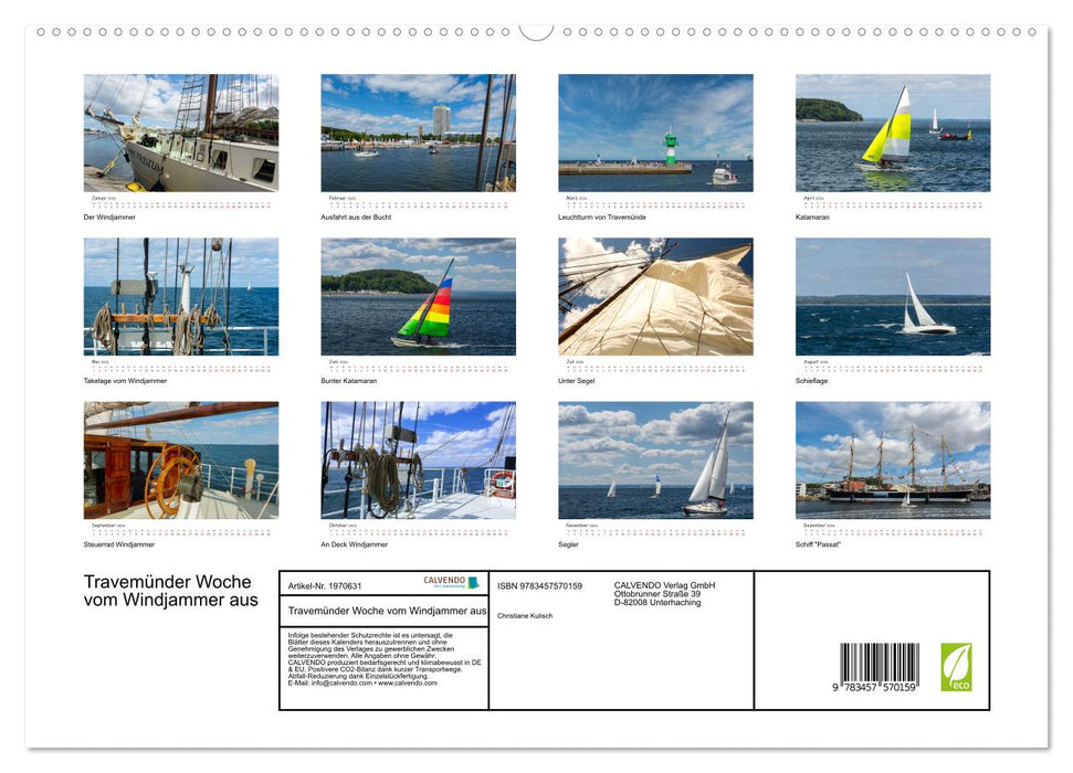 Travemünder Woche vom Windjammer aus (CALVENDO Premium Wandkalender 2026)