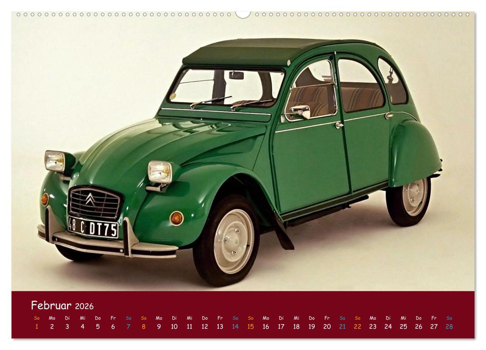 Citroen 2 CV Kult um die Ente (CALVENDO Wandkalender 2026)