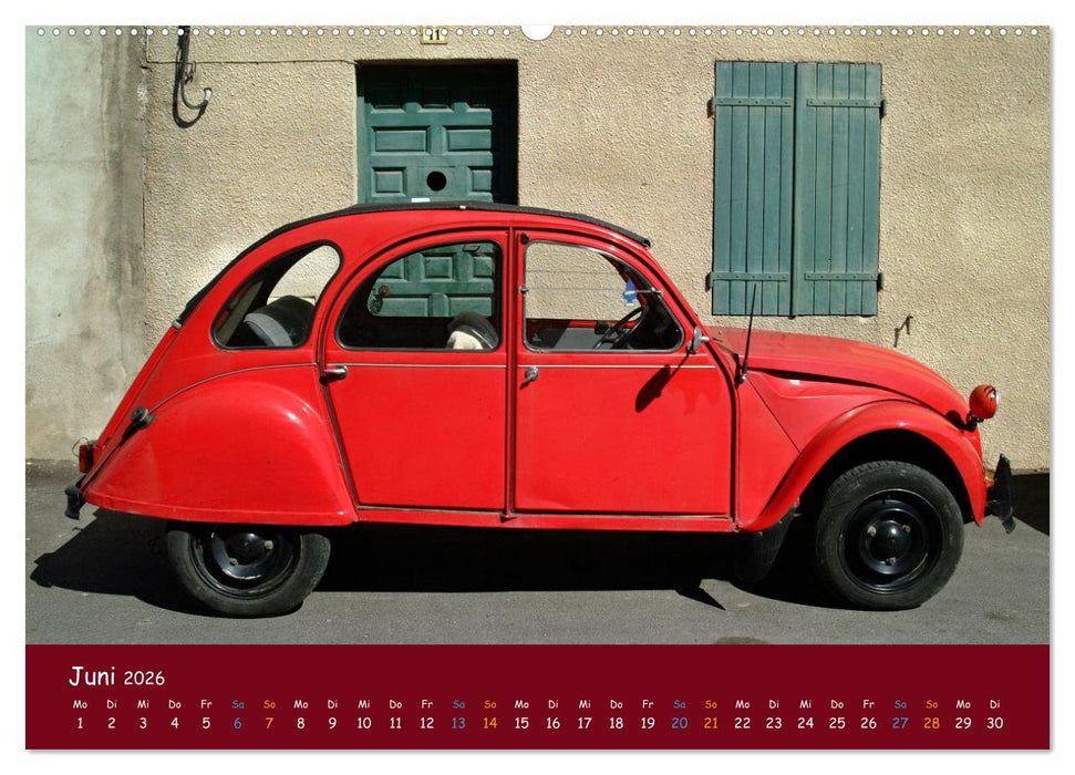 Citroen 2 CV Kult um die Ente (CALVENDO Wandkalender 2026)