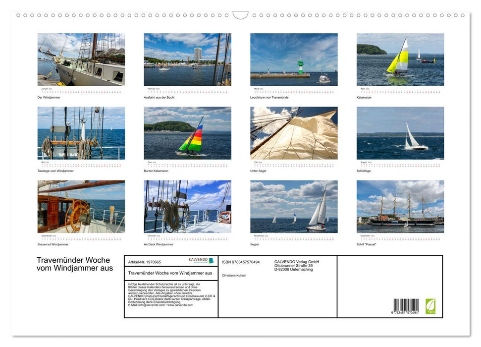 Travemünder Woche vom Windjammer aus (CALVENDO Wandkalender 2026)