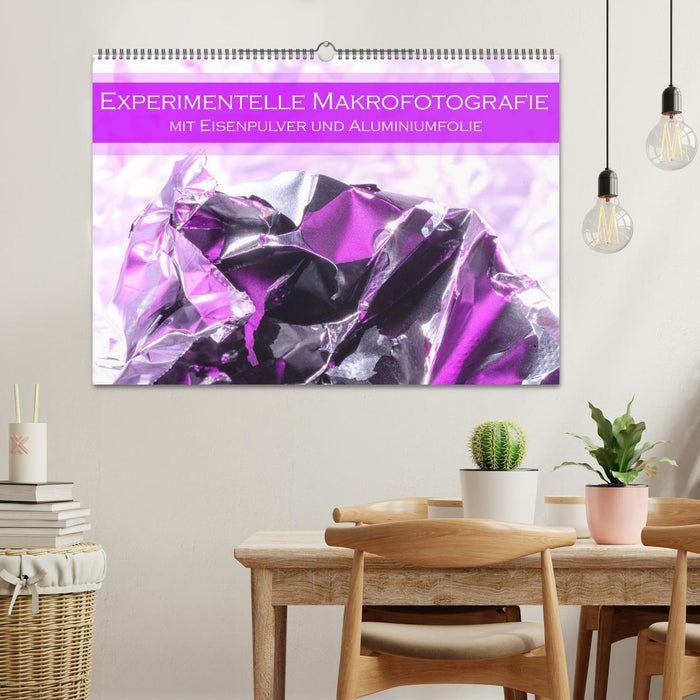 Experimentelle Makrofotografie mit Eisenpulver und Aluminiumfolie (CALVENDO Wandkalender 2026)