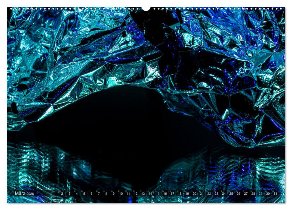 Experimentelle Makrofotografie mit Eisenpulver und Aluminiumfolie (CALVENDO Wandkalender 2026)