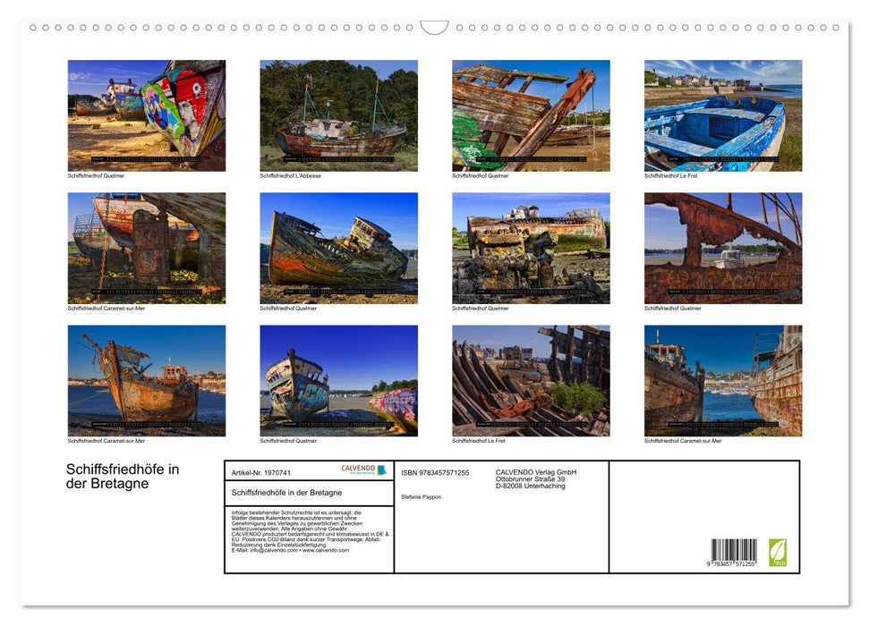 Schiffsfriedhöfe in der Bretagne (CALVENDO Wandkalender 2026)
