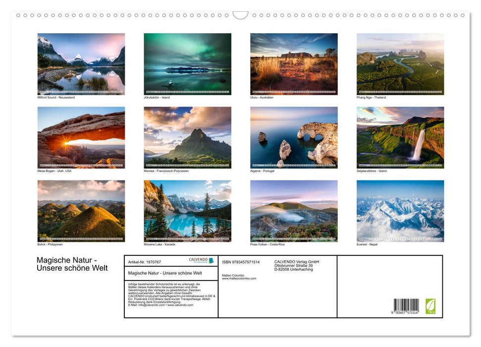 Magische Natur - Unsere schöne Welt (CALVENDO Wandkalender 2026)
