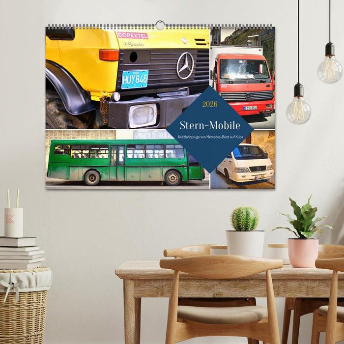 Stern-Mobile - Nutzfahrzeuge von Mercedes-Benz auf Kuba (CALVENDO Wandkalender 2026)