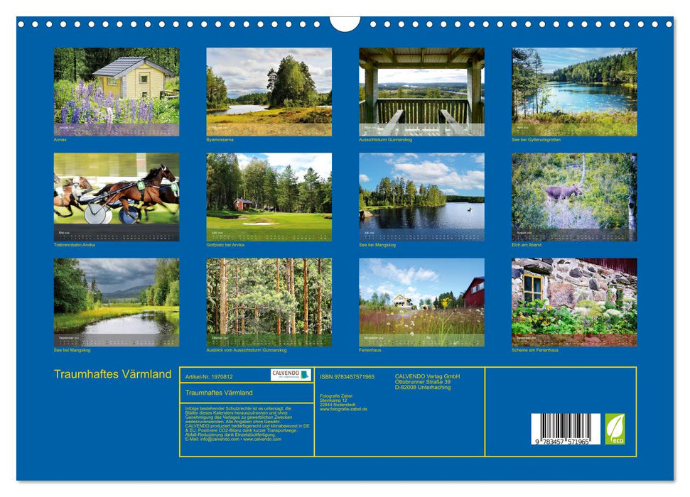 Traumhaftes Värmland (CALVENDO Wandkalender 2026)