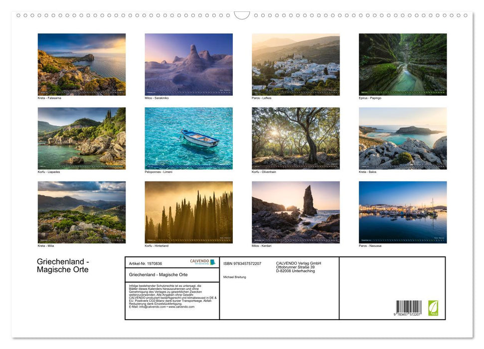 Griechenland - Magische Orte (CALVENDO Wandkalender 2026)