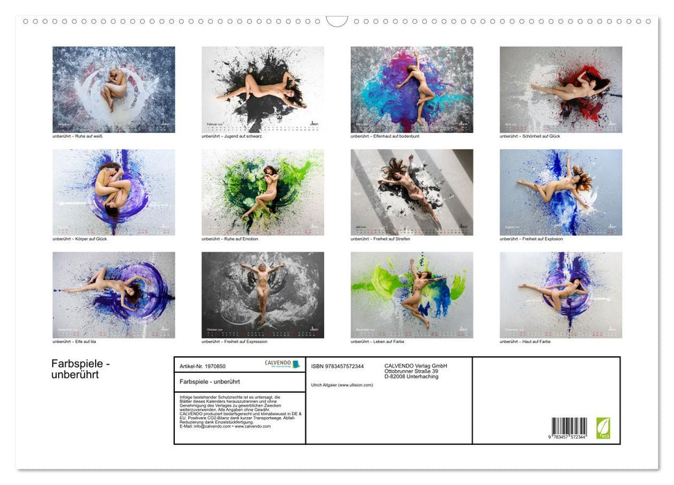 Farbspiele - unberührt (CALVENDO Wandkalender 2026)
