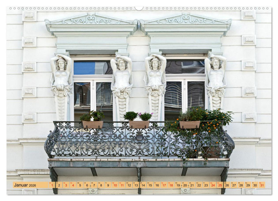 Darmstadt - Mathildenhöhe und Altstadt (CALVENDO Wandkalender 2026)