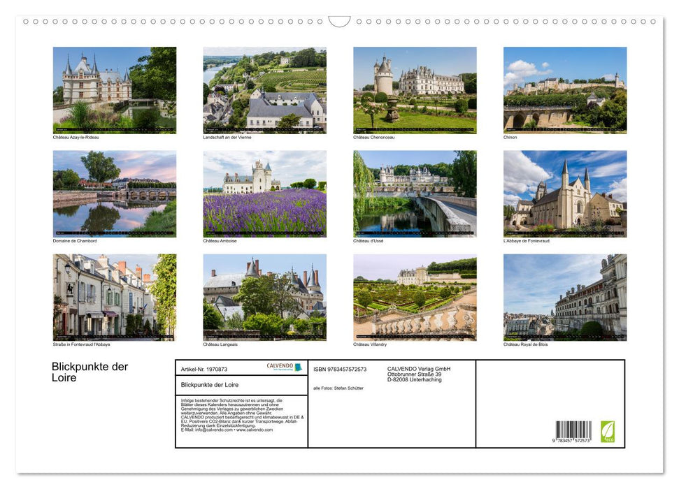Blickpunkte der Loire (CALVENDO Wandkalender 2026)