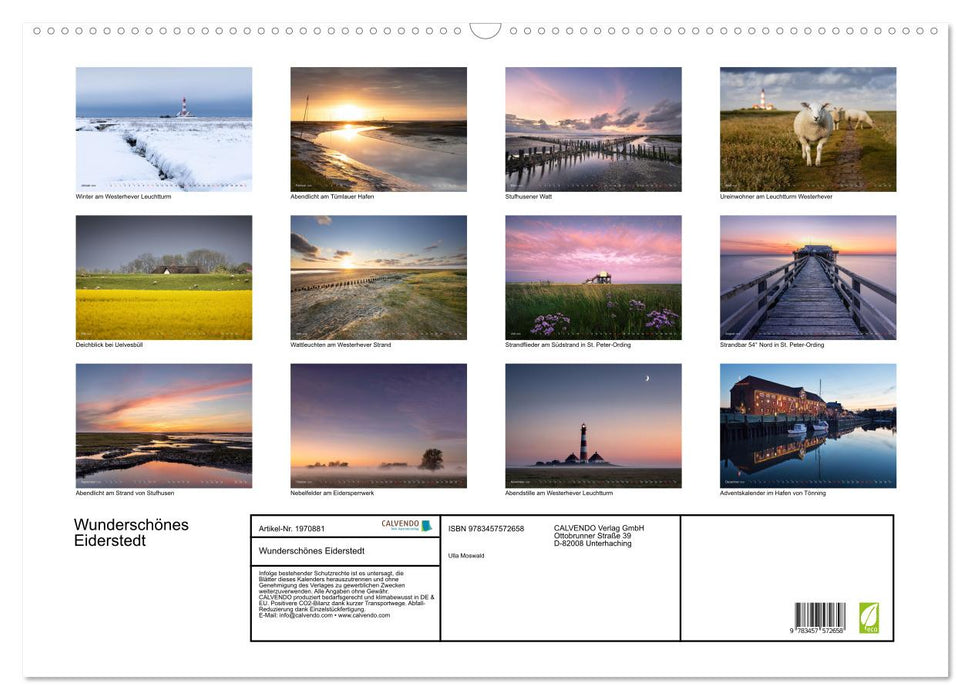 Wunderschönes Eiderstedt (CALVENDO Wandkalender 2026)