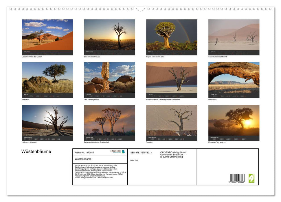 Wüstenbäume (CALVENDO Wandkalender 2026)