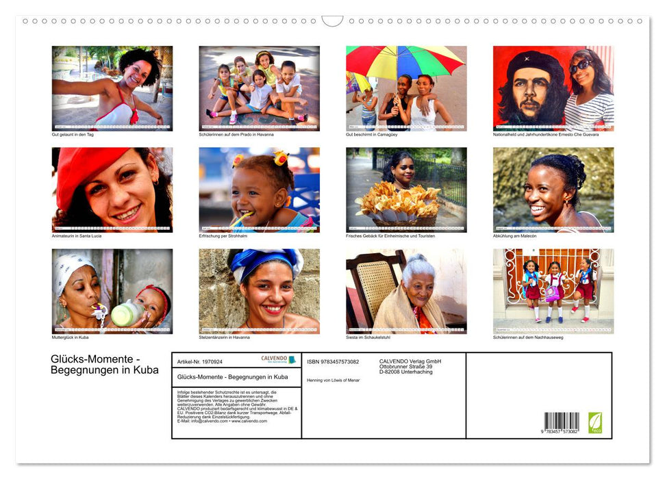 Glücks-Momente - Begegnungen in Kuba (CALVENDO Wandkalender 2026)