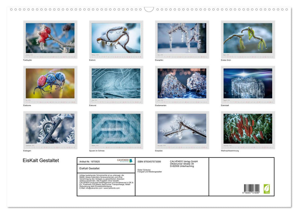 EisKalt Gestaltet (CALVENDO Wandkalender 2026)
