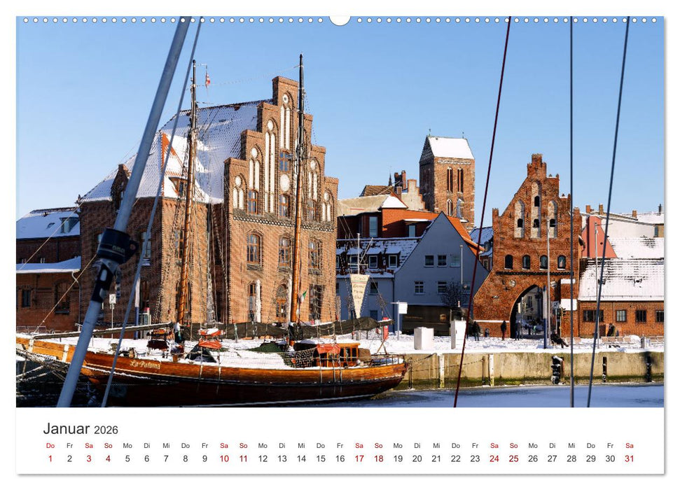Unser schönes Wismar (CALVENDO Premium Wandkalender 2026)