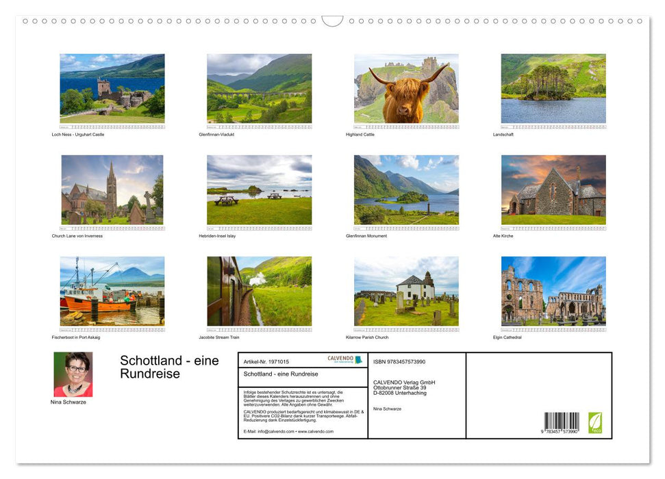 Schottland - eine Rundreise (CALVENDO Wandkalender 2026)