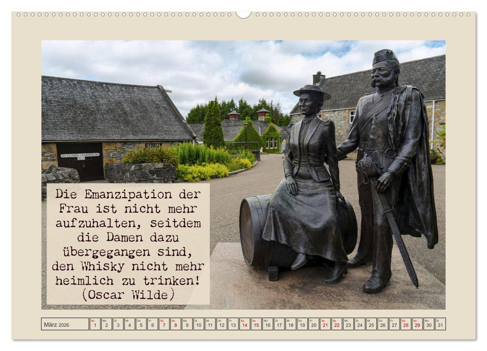 Weise Whisky-Worte (CALVENDO Premium Wandkalender 2026)