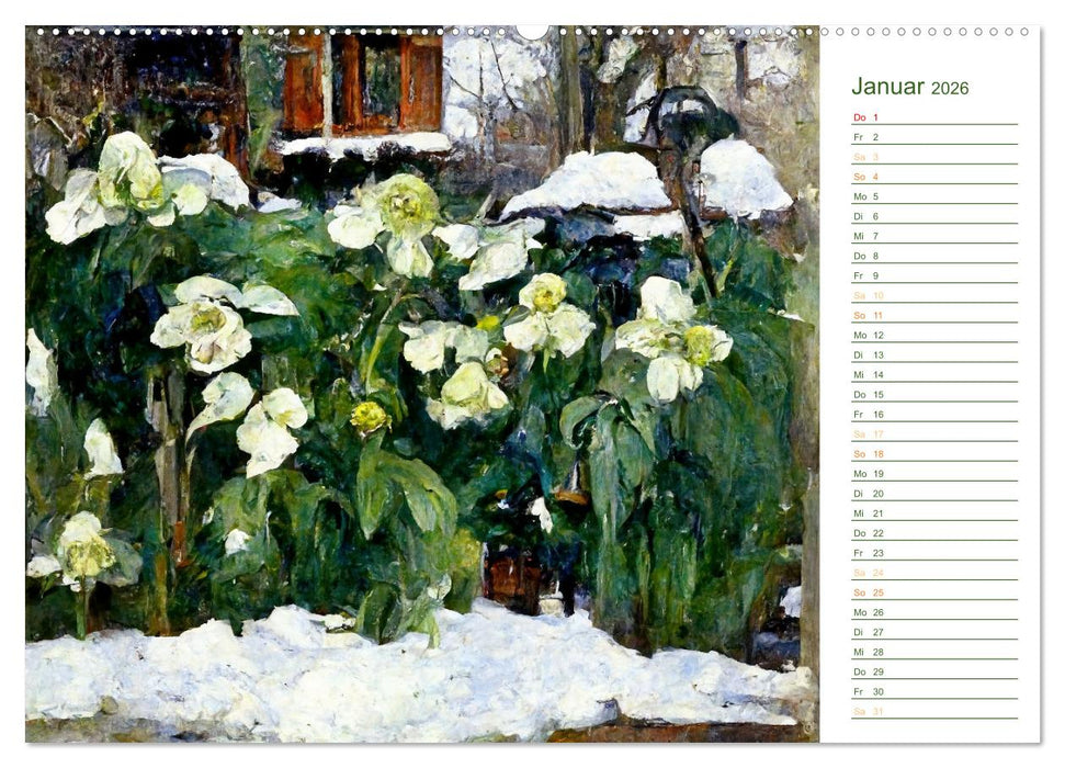 Malerische Gärten - Im Stile des Impressionismus (CALVENDO Wandkalender 2026)