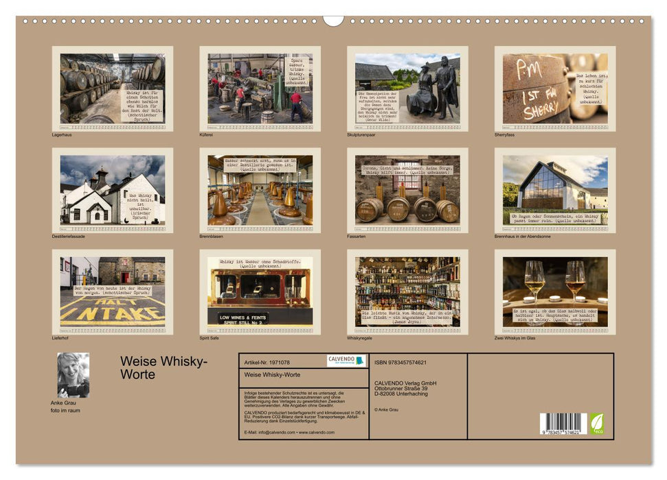 Weise Whisky-Worte (CALVENDO Wandkalender 2026)