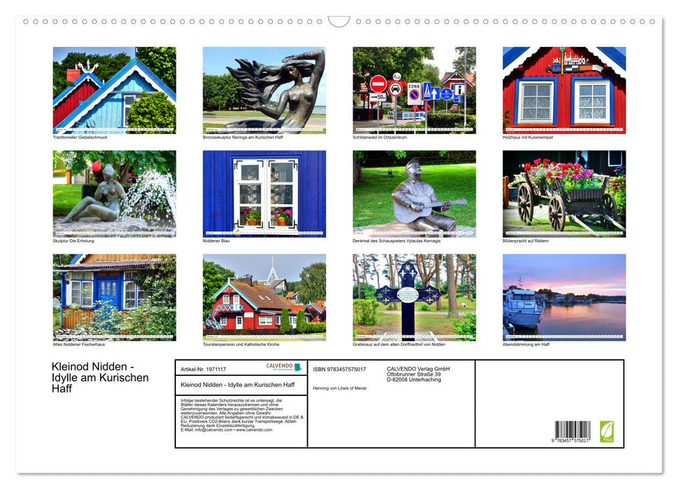 Kleinod Nidden - Idylle am Kurischen Haff (CALVENDO Wandkalender 2026)