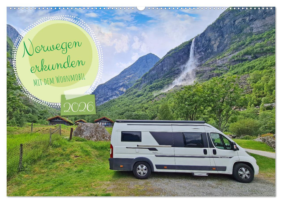 Norwegen erkunden mit dem Wohnmobil (CALVENDO Wandkalender 2026)