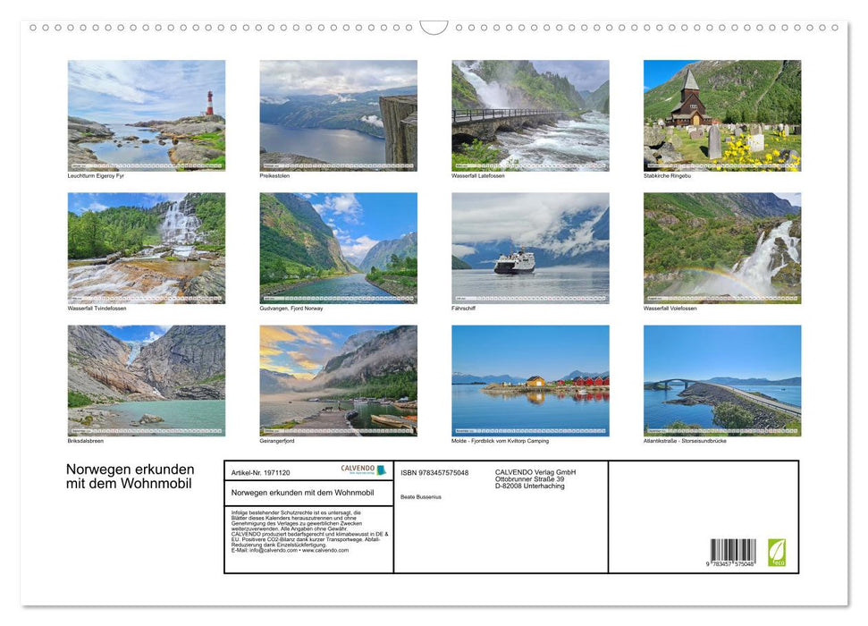 Norwegen erkunden mit dem Wohnmobil (CALVENDO Wandkalender 2026)
