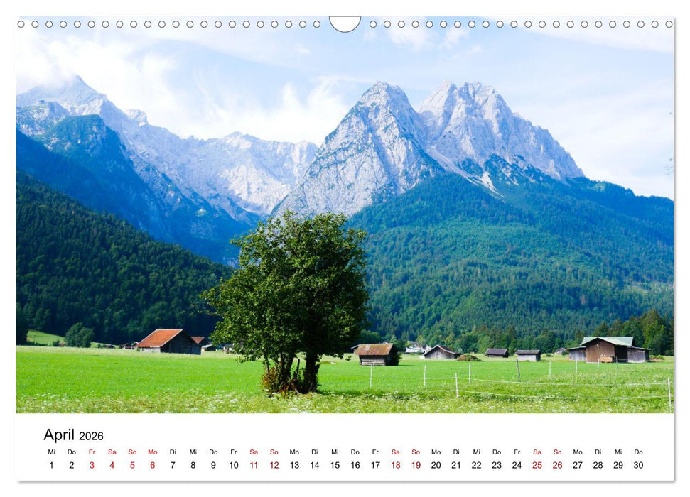 Das Zugspitzegebiet (CALVENDO Wandkalender 2026)