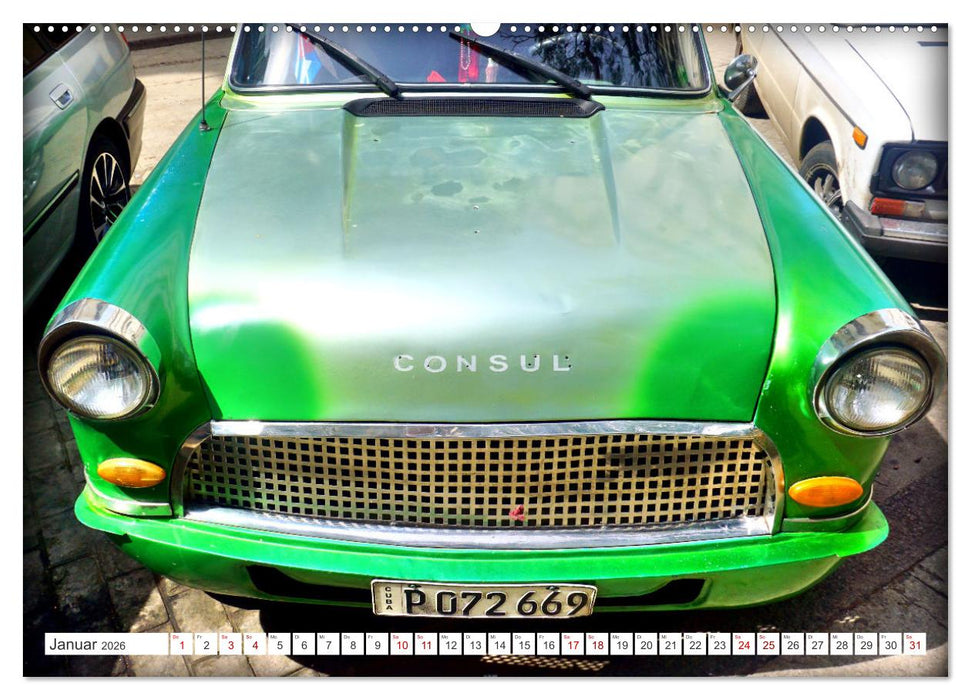 FORD CONSUL - Ein britischer Klassiker in Kuba (CALVENDO Wandkalender 2026)