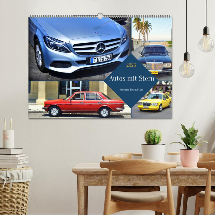 Autos mit Stern - Mercedes-Benz auf Kuba (CALVENDO Wandkalender 2026)