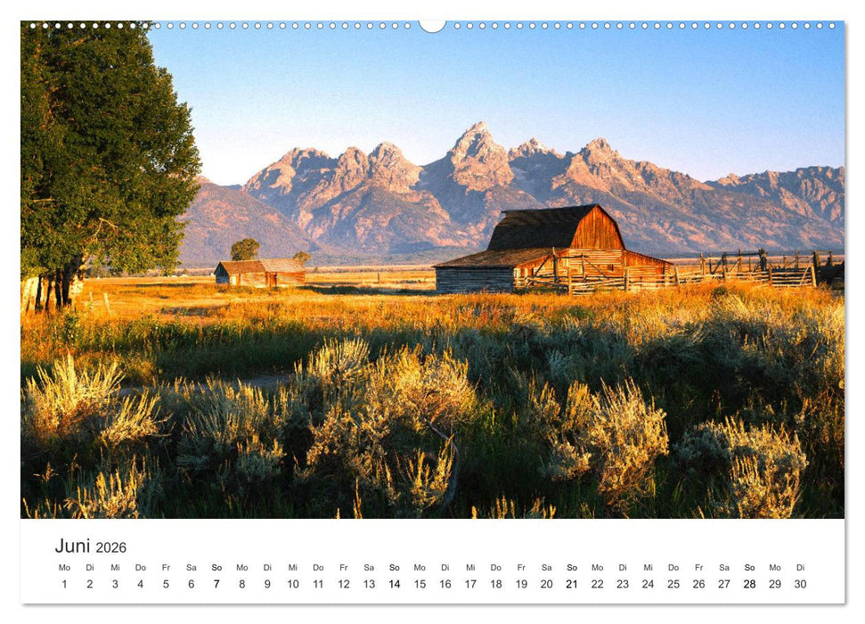 Wyoming - Der Bundesstaat der großen Ebenen. (CALVENDO Premium Wandkalender 2026)