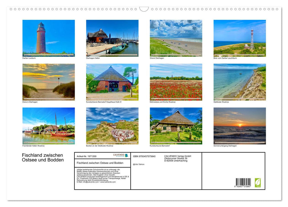 Fischland zwischen Ostsee und Bodden (CALVENDO Wandkalender 2026)