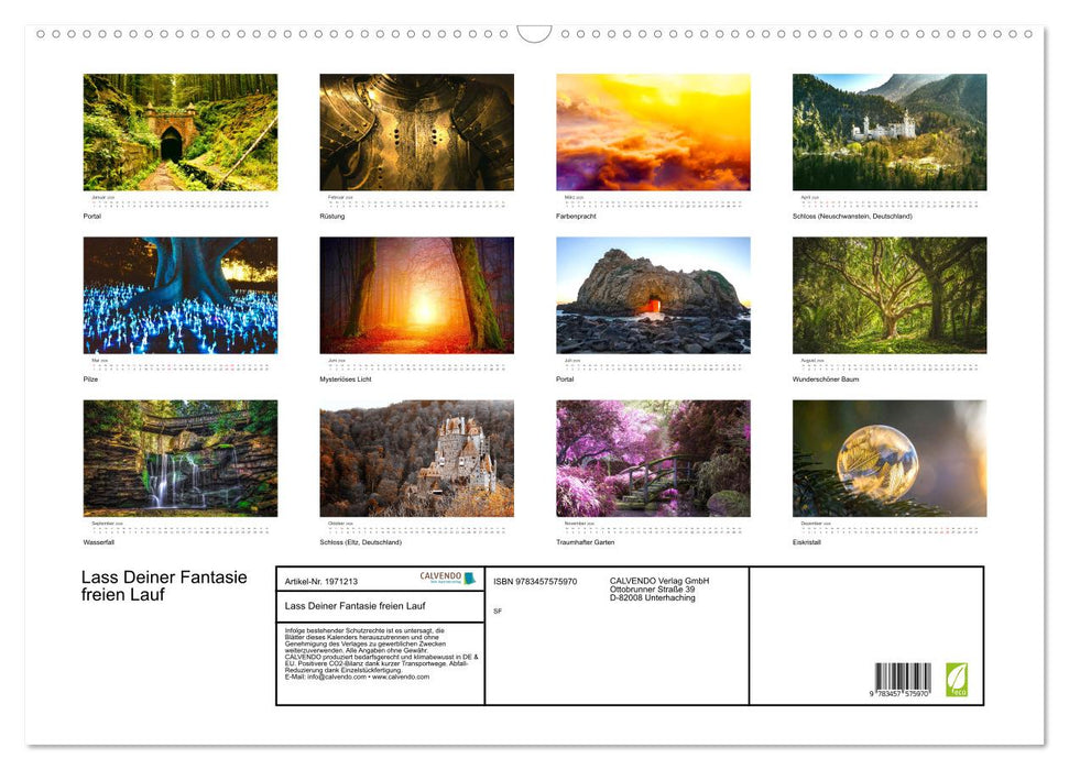 Lass Deiner Fantasie freien Lauf (CALVENDO Wandkalender 2026)